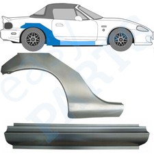 Für Mazda MX-5 NB 1998-2005 Hinten Kotflügel Reparaturblech + Schweller / Rechts