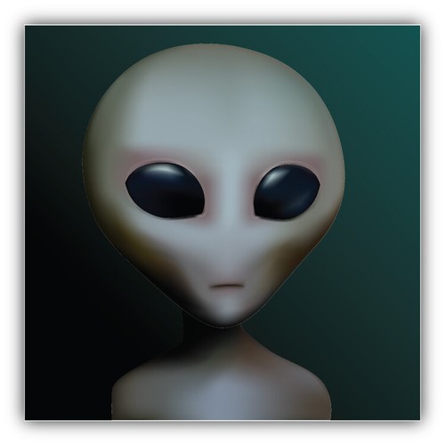 Autoaufkleber dark alien head - dark,
