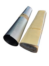 Hitzeblech + Faser 0,5m x 0,5m Edelstahl Thermoisolierung Set Silber Fasermatte