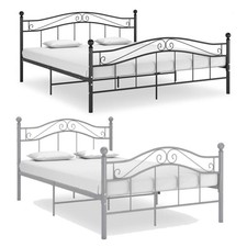 Metallbett Bettgestell Doppelbett Gästebett Lattenrost Bettrahmen 120-180x200cm