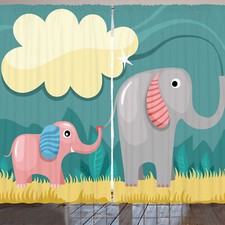 Elefant Rustikale Gardine