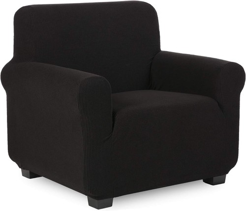 Schwarzer jacquard sofabezug - schwarzer, jacquard-sofabezug