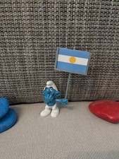 1x Schildträger mit Flagge Schlümpfe smurfs (E025)