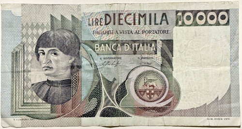 Italien banknote geldschein - italien,