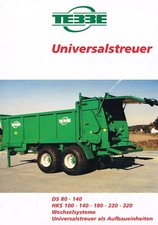 Tebbe Universalstreuer, orig. Prospekt ca. 2010er Jahre