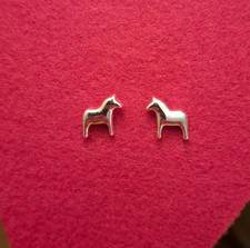 Echte Dalarnapferd-Ohrstecker