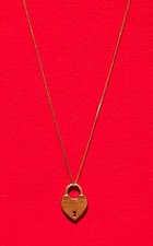 Original Tiffany & Co. Herz-Schloss Anhänger – Sterling Silber 925