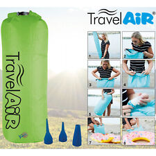 TravelAir grün 3in1 Luftpumpe Pumpsack Dry Bag Roll Pack Sack Beutel Luft Pumpe 