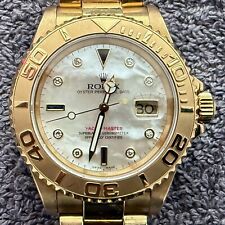Rolex Yacht-Master 40 18K Gold Perlmutt-Zifferblatt mit Diamanten und Saphiren