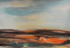 Original Gemälde nach Werner Lichtner-Aix "Vue Generale Les Fajons" 30 x 40 cm