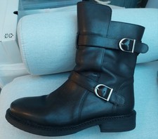 CATWALK Biker-Boots - Leder – Gr 39 – Schwarz – mit Originalkarton
