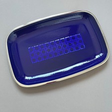 Silit Emaille Servierplatte Platte blau Vintage 70er