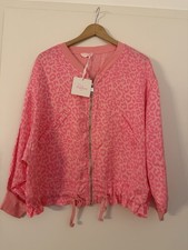 Pink leopard bomberjacke - pink,