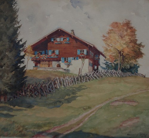 Landschaft mit bauernhaus - mit,