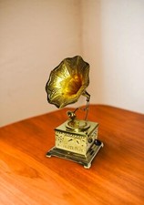 Vintage Messing Grammophon