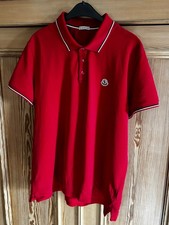 MONCLER Maglia Poloshirt Polohemd Rot Herren Gr. XXL fällt wie Gr. XL / L aus