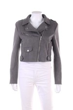 ONLY Kunstlederjacke Lederjacke Faux Leather M grau