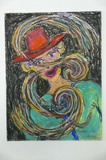 Wilhelm Klußmann Aquarell 2009 sign. Durchgeknallt 40x30cm N-1820