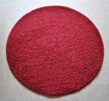 Runder Teppich 100 cm, rot | Badteppich | Dieleteppich | Küchenteppich