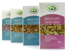 OUTDOORCHEF Grill Räucherchips Smoker Wood Chips Erle Kirsche - 4 x 1000 ml