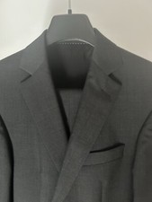 NEU STRELLSON Heren Anzug Premium Line Gr. S dunkelgrau 100% virgin wolle
