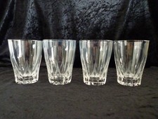 4x Glas, Trinkglas, Wasser-/ Saft-Gläser, Kristall geschliffen, 70-er Jahre