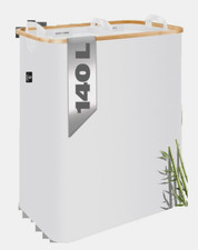 KESSER Wäschekorb mit Deckel faltbar Wäschebox Wäschetruhe Wäschetonne 140L Weiß