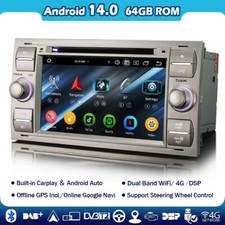 7"Android 14 DAB+Autoradio CD Navi Ford S/C-Max Focus Fiesta Transit Galaxy Kuga
