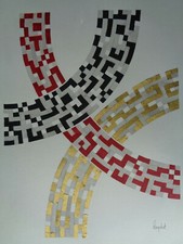 OP-Art Grafik Zeichnung