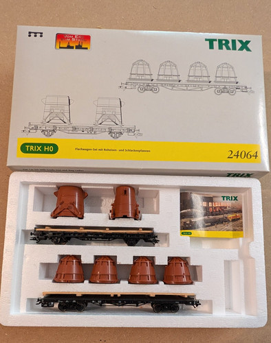 Trix flachwagen set - flachwagen-set, db