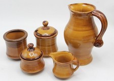 Kanne Krug Zuckerdose Dose SAINT CLEMENT  Provencal Cognac Keramik France 7tlg.