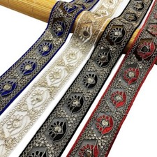 9.1m 5cm Pailletten Bestickt