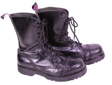 Alpha Rangers Damen Boots Gr. 38 Leder schwarz Schnürstiefel Stahkappe SH944