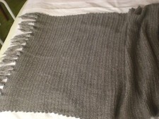 Stola aus Wolle,Handarbeit,  Damen, silbergrau, Vintage