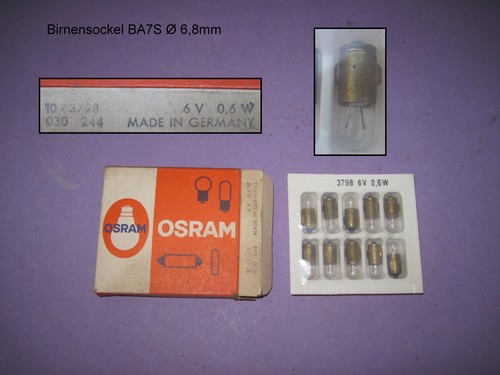 10x osram birne ba7s 0 - ba7s, 0,6w