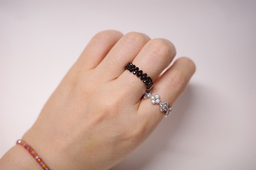 Echter schwarzer spinell ring - spinell,