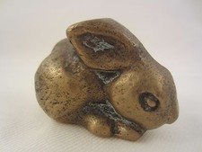 HASE SKULPTUR MESSING BRONZE