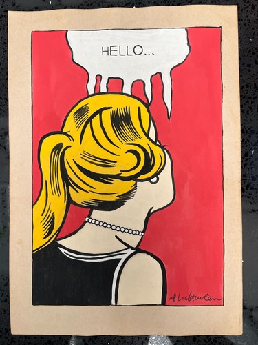 Roy lichtenstein - roy, (handarbeit)