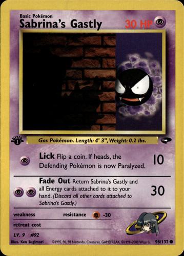Pokémon tcg sabrina gastly - sabrina's,