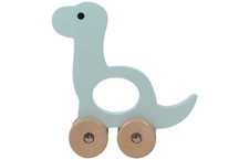 Schiebetier Dino Holzspielzeug Rollen Tiere Lernspielzeug Schiebe-Dino rot grün