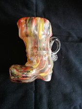 Vintage Glasstiefel, bunte