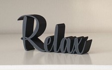 3D Druck Schriftzug "Relax"