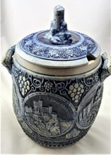 Altes Keramik Bowle Set 8 Liter mit 11 Bechern in gutem Zustand