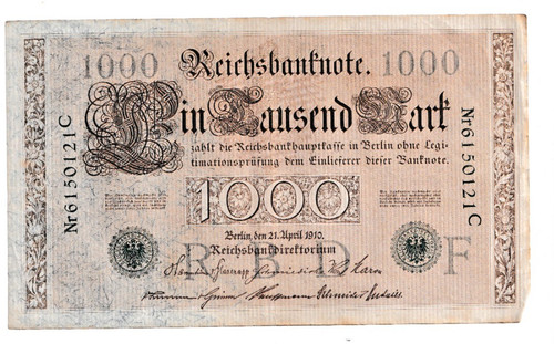 Reichsbanknote 1000 mark - 1000,
