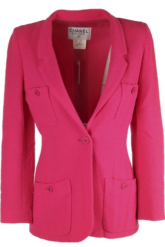 Chanel wollblazer rosa 1995 - chanel,