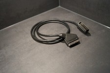 Scart Kabel Stecker TV & Decoder mit flacher Scart-Buchse schwarz 1,5m