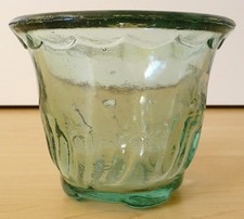 Übertopf Ornament Glas Pressglas schwer d 13 cm wie NEU Blumentopf