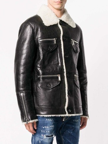 Dsquared2 shearling leather - dsquared2,