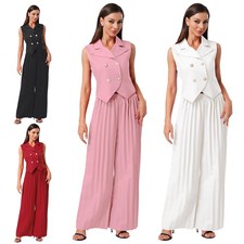 Damen Ärmellos Weste Hose