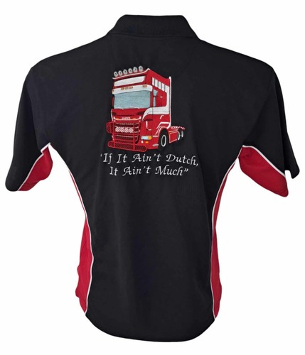 Rot lkw herren poloshirt - v8,